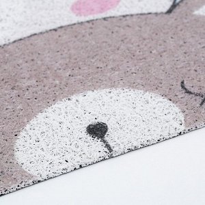 Коврик придверный грязезащитный Доляна «Мишки», 80x120 см