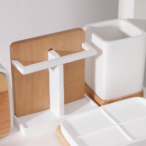 Набор аксессуаров для ванной комнаты «Агат», 4 предмета (мыльница, дозатор 300мл, 2 стакана)