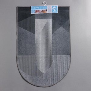 Коврик Доляна «Лира», 50x80 см, цвет серый