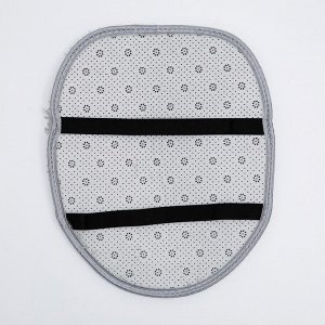 Набор ковриков для ванны и туалета Доляна «Плюшевый», 3 шт: 32x40, 40x50, 50x80 см, цвет серый