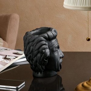 Фигурное кашпо-органайзер "Эйнштейн", чёрное, 21 см