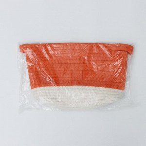 Корзина для хранения Доляна «Горшочек», плетёная, с ручками, 21x29,5x21 см, цвет оранжевый