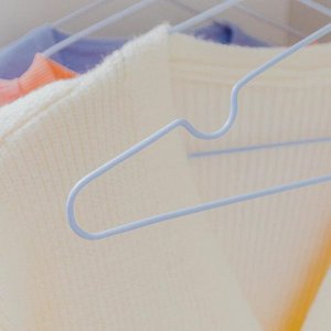Вешалка-плечики для одежды Доляна, размер 40-44, антискользящее покрытие, цвет нежно-голубой
