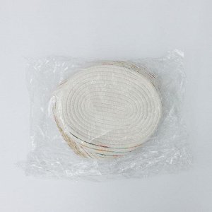 Корзина для хранения Доляна «Радуга», плетёная, 25x20x12 см, цвет белый