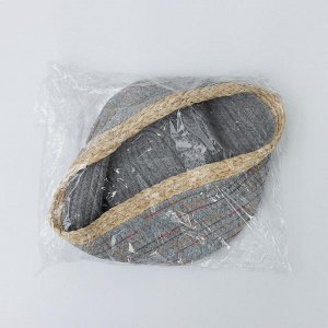 Корзина для хранения плетёная Доляна «Радуга», 25x20x12 см, цвет серый