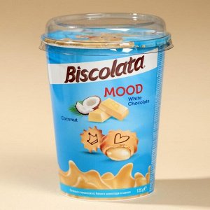 Печенье Biscolata Mood COCONUT с кокосовой начинкой, 125 г