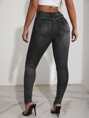 SXY Рваные джинсы с необработанным краем