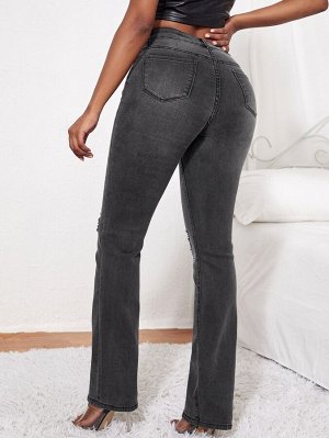 SXY Рваные джинсы с высокой талией