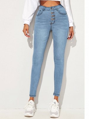 Оригинальные джинсы-скинни