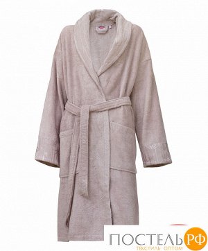 H0000811 Махровый халат XL "ELIZA", пудра, 40% Хлопок 60% Бамбук жен.