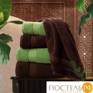 (3203+1105) Набор из 4 полотенец Marrakesh Зеленый папоротник (50х80-2 шт) + Темный шоколад (50х80-2 шт)