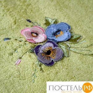 ЭСТЕЛЬ-1 50*90 цветок 3Д зеленое полотенце махровое