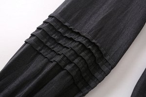 Женское платье с длинным рукавом, цвет темно-серый