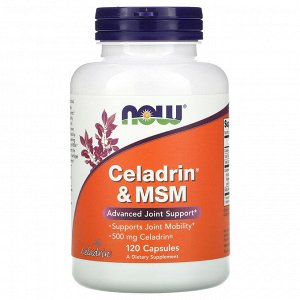 Now Foods, Celadrin и МСМ (метилсульфонилметан), 120 капсул