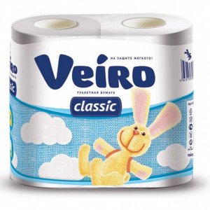 Veiro Туалетная бумага "Classic" белая 4 рулона, 2-х слойная