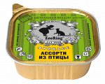Консервированный полнорационный корм Zooring для всех пород кошек Фрикасе Ассорти из птицы. Паштет. 100 гр. Россия