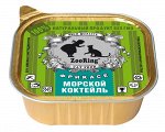 Консервированный полнорационный корм Zooring для всех пород кошек Фрикасе Морской коктейль.  Паштет. 100 гр. Россия