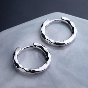 Швензы-кольца родированные "Атмосфера" d=21мм, цвет серебро