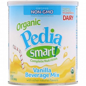 Nature's One, Organic Pedia Smart!, Питьевая смесь с полным комплексом питательных веществ, со вкусом ванили, 360 г (12,7 унции)