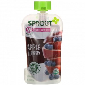 Sprout Organic, Baby Food, 6 Months & Up, Apple Blueberry, 3.5 oz (99 g)