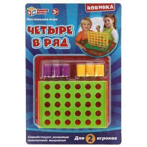 Умные игры. Настольная игра "Четыре в ряд" блист арт.1506K413-R