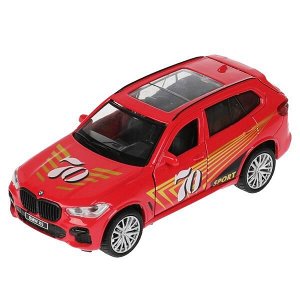 X5-12SLSRT-RD Машина металл свет-звук BMW X5 M-SPORT 12 см, двери, багаж, кор. Технопарк в кор.2*36шт