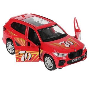 X5-12SLSRT-RD Машина металл свет-звук BMW X5 M-SPORT 12 см, двери, багаж, кор. Технопарк в кор.2*36шт