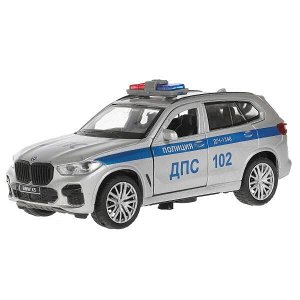 X5-12SLPOL-SR Машина металл свет-звук bmw X5 M-SPORT ПОЛИЦИЯ 12 см, двер, баг, кор. Технопарк в кор.2*36шт