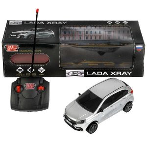 LADAXRAY-18L-GY Машина р/у LADA XRAY 18 см, свет, сереб, кор. Технопарк в кор.36шт