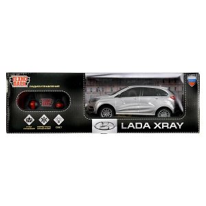 LADAXRAY-18L-GY Машина р/у LADA XRAY 18 см, свет, сереб, кор. Технопарк в кор.36шт