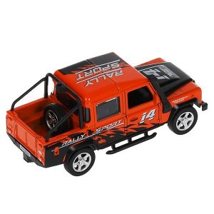 DEFPICKUP-12EXP-OG Машина металл LAND ROVER DEFENDER PICKUP САФАРИ 12 см, двери, багажн, кор. Технопарк в кор.2*36шт