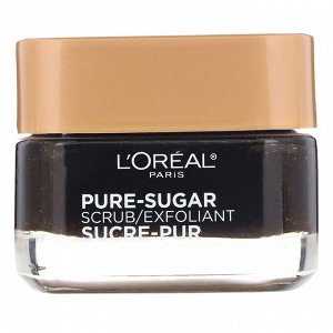 L'Oreal, Скраб Pure-Sugar, восстановление и энергия, 3 сахара + кофе, 48 г