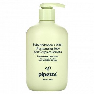 Pipette, Baby Shampoo + Wash, Fragrance Free, 12 fl oz (354 ml)