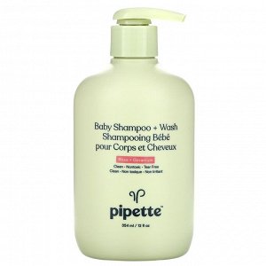 Pipette, Baby Shampoo + Wash, Rose + Geranium, 12 fl oz (354 ml)