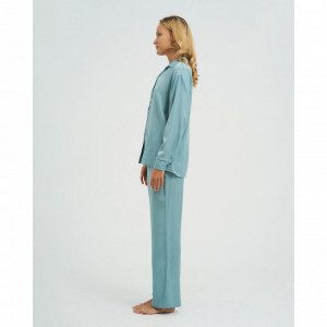 Пижама женская (рубашка и брюки) KAFTAN бирюзовый, р.44-46