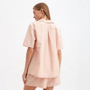 Комплект, женский, (рубашка, шорты), MINAKU:, Home, collection, цвет, персиковый.