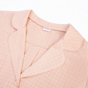 Комплект, женский, (рубашка, шорты), MINAKU:, Home, collection, цвет, персиковый.