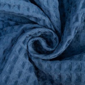Халат вафельный мужской удлиненный Этель Boho, цв. синий, 100%хл, 290 г/м2