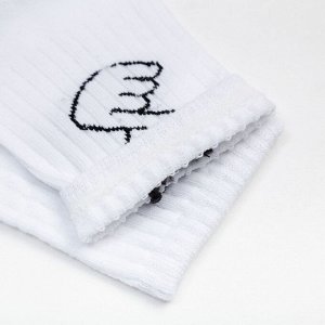 Носки женские MINAKU «With love», цвет белый, (25 см)