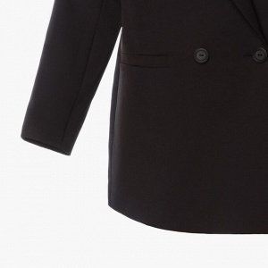 Пиджак женский двубортный MIST plus-size, цвет чёрный