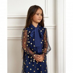 Платье детское нарядное KAFTAN горошек, рост, синий