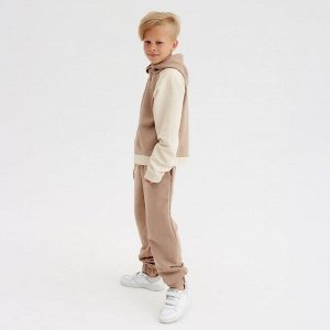 Костюм для мальчика MINAKU: Casual Collection KIDS цвет бежевый, рост 128