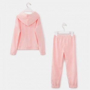 Костюм для девочки (худи, брюки) MINAKU: Casual Collection KIDS цвет персиковый, рост 104