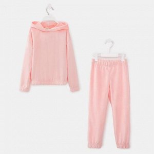 Костюм для девочки (худи, брюки) MINAKU: Casual Collection KIDS цвет персиковый, рост 104