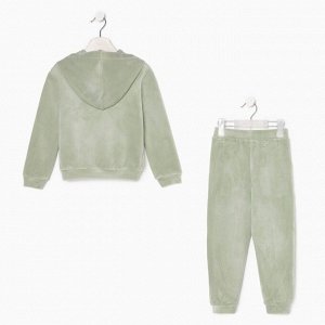 Костюм детский (толстовка, брюки) KAFTAN "Basic line" 32 (110-116), зеленый
