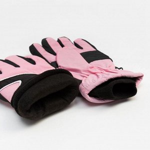 Перчатки зимние детские MINAKU, цв.черный/розовый, р-р 16 (18 см)