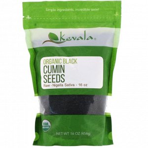 Kevala, Органические семена черного тмина, сырые, 454 г (16 унций)