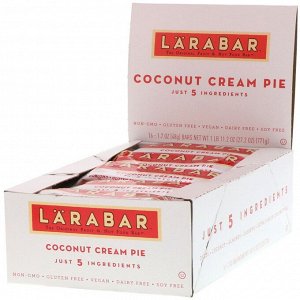 Larabar, The Original Fruit & Nut Food Bar, Coconut Cream Pie, 16 Bars, 1.7 oz (48 g) Each