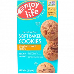 Enjoy Life Foods, Бисквитное печенье с ароматом имбирных пряников, 6 унций (170 г)