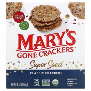 Mary's Gone Crackers, Super Seed, зерновые крекеры, классический вкус, 156 г (5,5 унции)